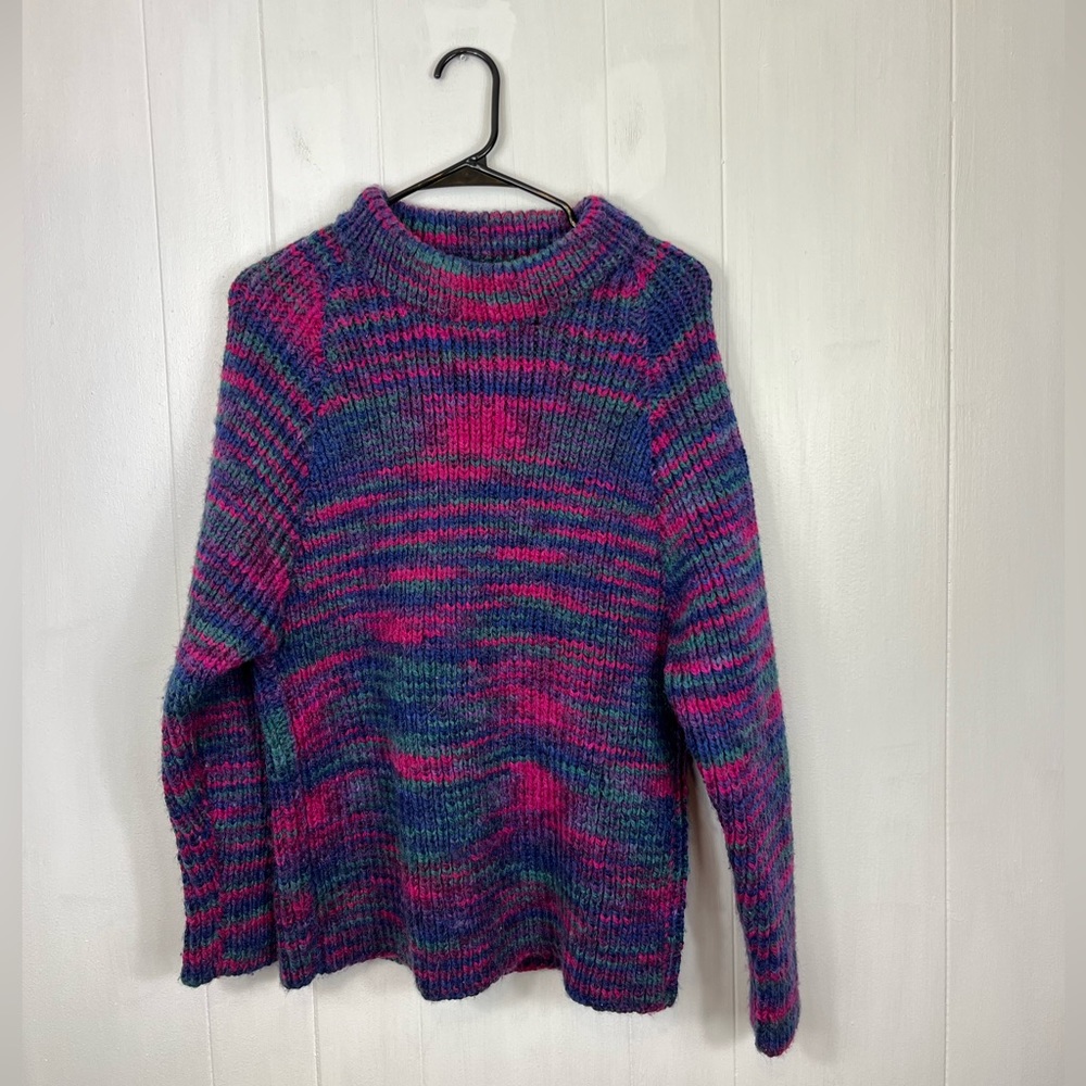 Handmade Colourful Knit Sweater Sz M‎
